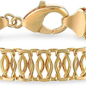 Women’s Gold Plated Mesh Bracelet 7.5 Inches Elegant Gift Jewelry